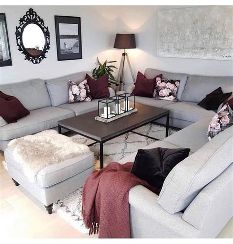 Pin by Lisac on goals | Burgundy living room, Living room decor