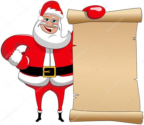 Retrouvez aussi de nombreux autres dessins et coloriages sur dessin.tv! Dessin animé drôle Père Noël claus tenant vieux parchemin ...