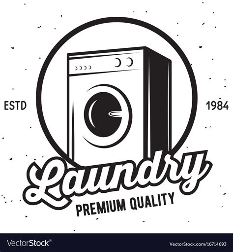 Laundry Logo Emblem Design Element Royalty Free Vector Image