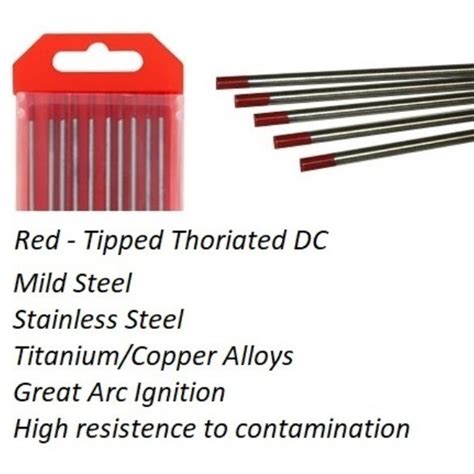 Ready Stock 2 4 150mm Red Tip TIG Welding Tungsten Electrode 2