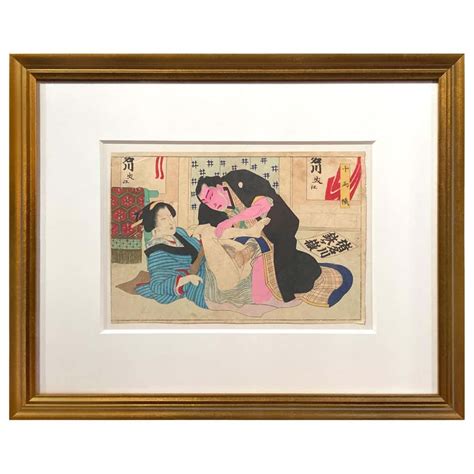 erotic woodblocks print ‘shunga kitagawa utamaro for sale at 1stdibs shunga wood print