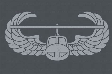 Us Army Air Assault Badge Vector Graphic Military Badge Air Etsy