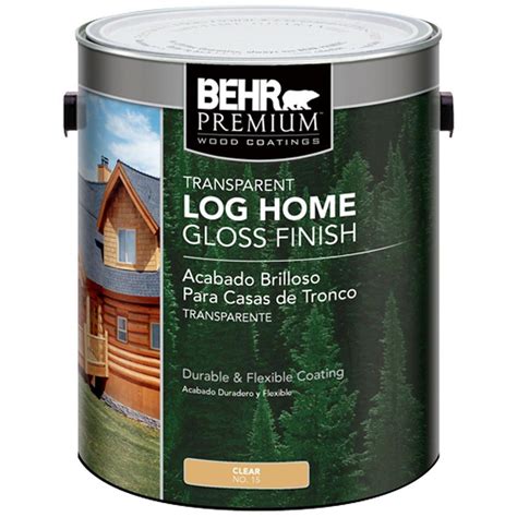 It is excellent for use on rosewoods and other exotic hardwoods. BEHR Premium 1 gal. Clear Gloss Finish Log Home-01501 ...