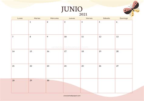 Calendarios Junio 2023 ️ Para Imprimir Pdf