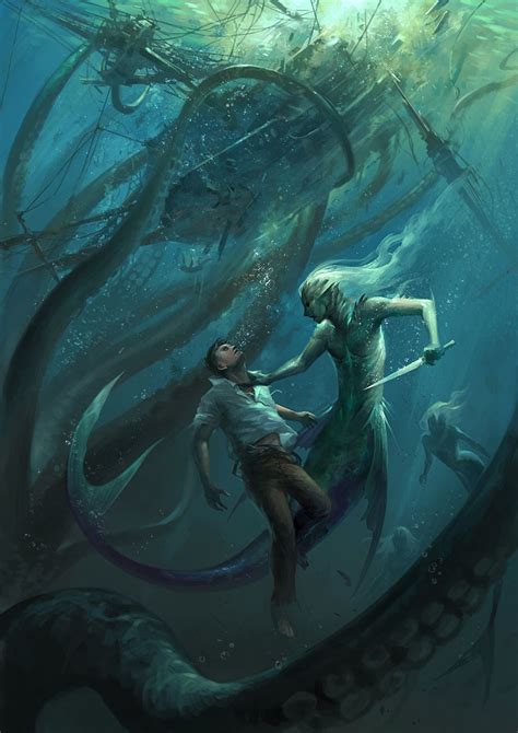 Like The Fae Not All Mermaids Are Benevolent Mermaid By Sandara Fantasy Artwork Dark