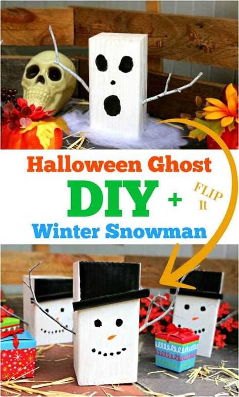 Diy Halloween Ghost And Winter Snowman Scrappy Geek