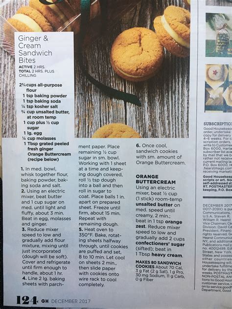 And every year, we look forward dusting off our best christmas cookie recipes and whipping up a bevy of seasonal treats. Ginger and Cream Sandwich Bites Good housekeeping 12/2017 ...