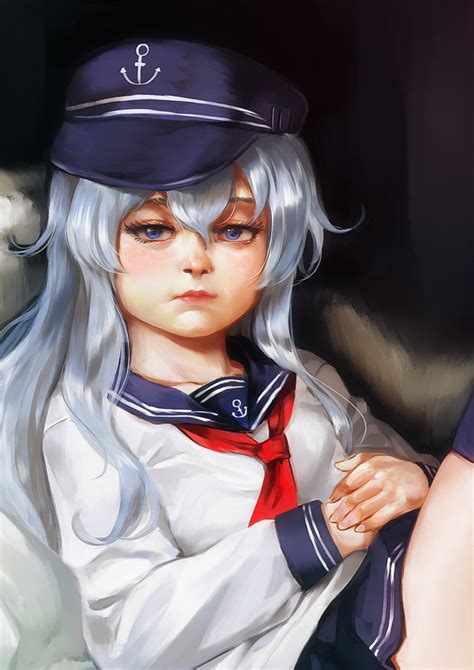 Jcm2 Hibiki Kancolle Kantai Collection Silver Hair Commentary Commission Highres 1girl