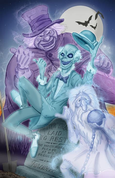 Hitchhiking Ghosts Disney Fan Art Disney Haunted Mansion Disney Art