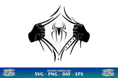 Ripped Shirt SVG Superhero Spiderman SVG - Gravectory