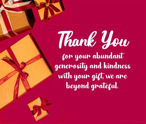 Thank You Messages For Gift Wishesmsg Off
