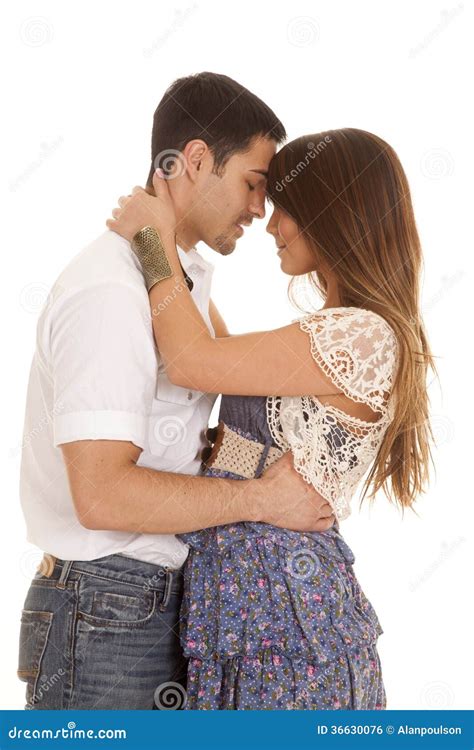 Blue Dress Couple Heads Together Royalty Free Stock Image Image 36630076