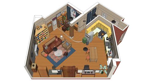 The Big Bang Theory Virtual Apartment 3d Warehouse