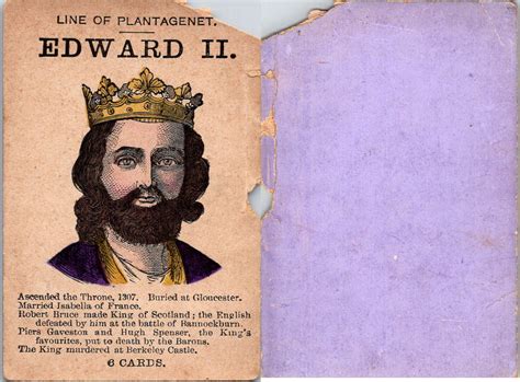 Cdv English Collection Card King Edward Ii Line Of Plantagenet Circa