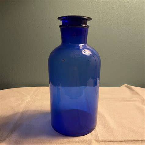 Vintage Cobalt Blue Glass Bottle Etsy