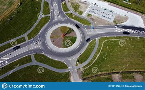 Roundabout Photographed From Above Editorial Photo Image Of Holland