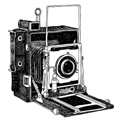 Old Timey Vintage Camera Drawing By Karl Addison Pixels