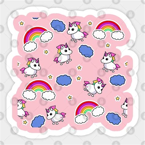 Roblox Unicorn Rainbow Cloud Star Seamless Pattern Pet Lover T For