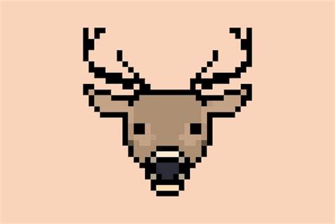 Premium Vector Deer Horn Pixel Style Illustration Vector 8bit Concept