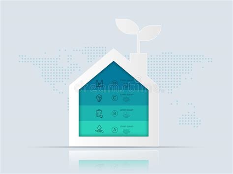 Green House Eco Friendly Infographics Stock Vector Illustration Of