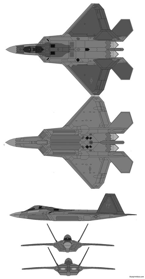 F 22 Raptor Blueprints