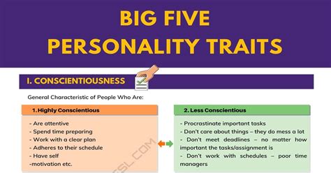 What Are The Big Five Personality Traits 7esl