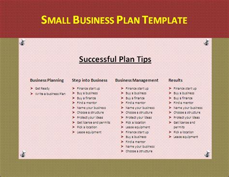 Small Business Plan Template Small Business Plan Template Free Plan