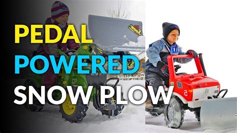 Pedal Powered Snow Plow For Kids Youtube