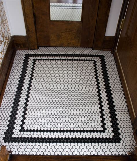 An Entryway Renovation For Under 500 My Chicago Bungalow Penny Tile