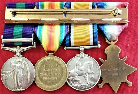 Ww1 British Army Medal Trio And General Service Medal 1918 62 Iraq Group