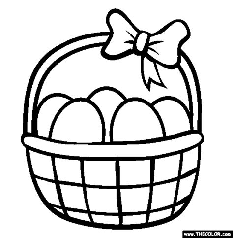 6 Printable Easter Baskets Coloring Pages