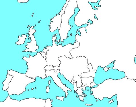 A map of europe after the unification of italy (1863). free printable world war 1 map of europe | Blank World War 1 Map Of Europe | Europe map, Map ...