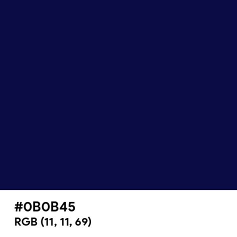 Dark Navy Blue Color Hex Code Is 0b0b45