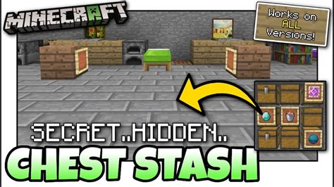 Minecraft Secret Hidden Chest Stash Redstone Tutorial