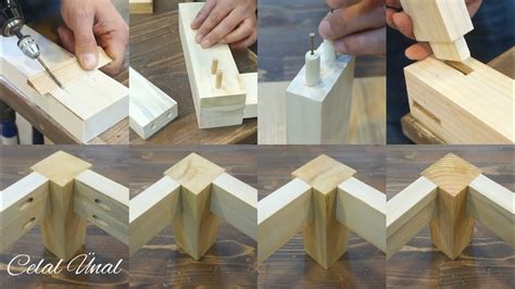 Woodworking Wooden Joints Part 1 Ahşap Birleştirmeler Bölüm 1 Youtube