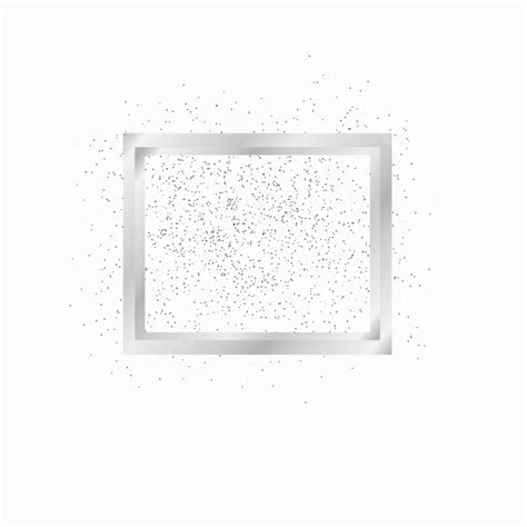 Shiny Silver Glitter Vector Hd Images Birthday Silver Square Frame