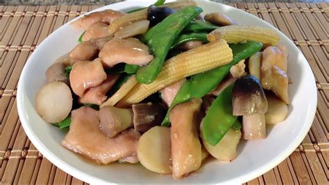 Hot chicken salad spicy southern kitchen : Stir-Fry Chicken With Snow Peas Water Chestnuts-Chinese ...