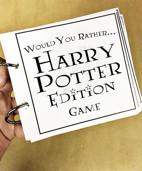 Harry Potter Would You Rather Printable Printable Templates