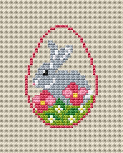 Easter Egg Cross Stitch Pattern Easter Bunny Cross Stitch Etsy