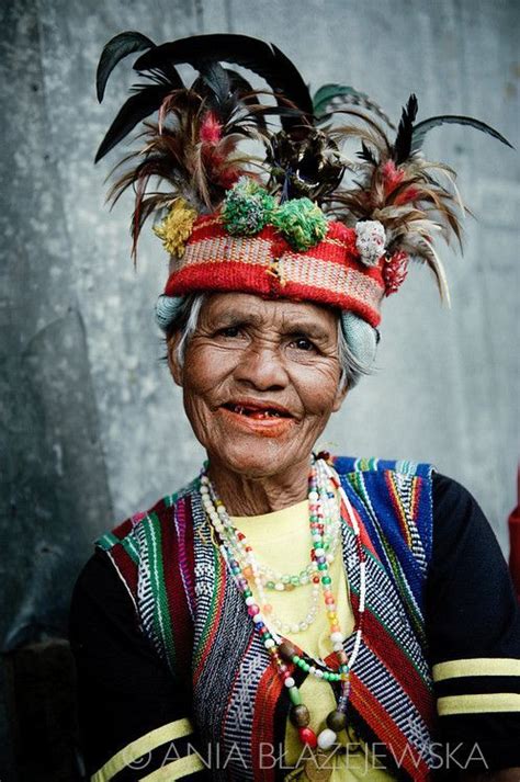 The Philippines Banaue Ifugao Woman Wearing A Traditional Headdress