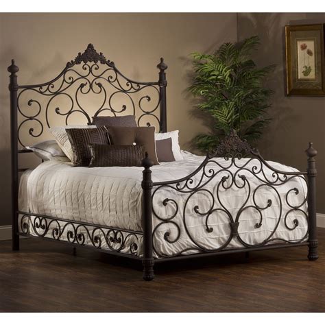 Baremore Iron Bed By Hillsdale Furniture Wrought Iron Metal Headboard Footboard Frame Complete