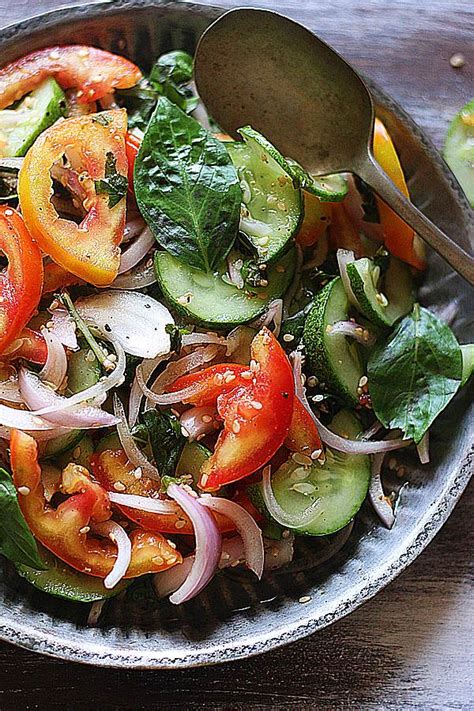 Tomato Basil Cucumber Salad Recipe Recipe Cook Click N Devour