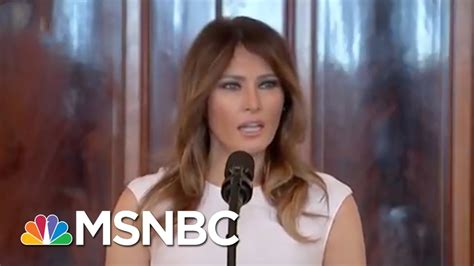first lady melania trump calls for kindness and compassion morning joe msnbc youtube