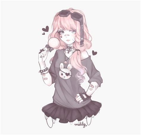 Pastel Goth Anime Girl Pfp