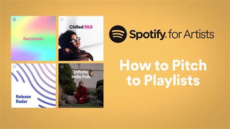 How To Pitch To Playlists Spotify For Artists Youtube