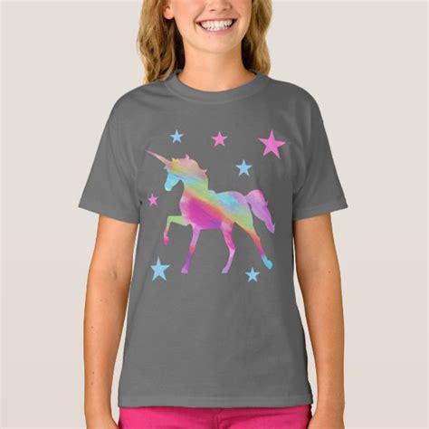 Rainbow Unicorn T Shirts And Shirt Designs Zazzle Uk