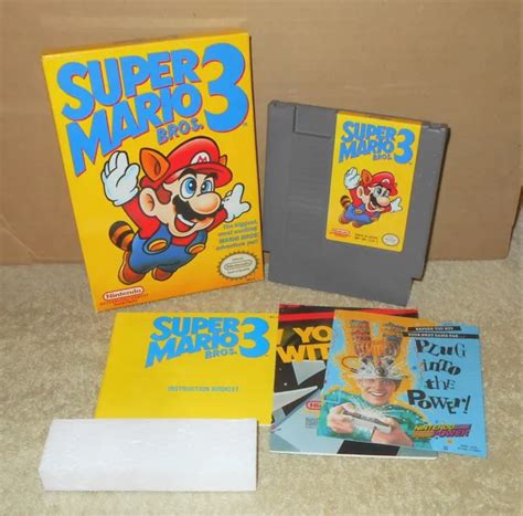 Vintage Nintendo Nes Super Mario Bros 3 Video Game Complete Wbox