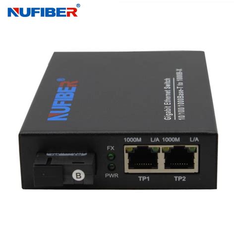 2port Gigabit Ethernet Network Switch With Fiber Ports Small Power
