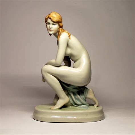 Zsolnay Art Deco Figure Kneeling Nude Catawiki