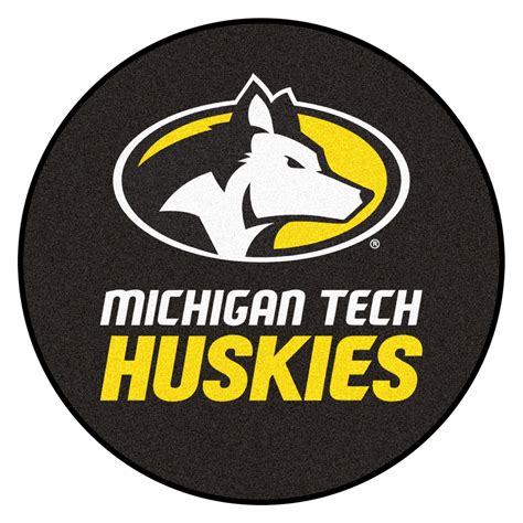 Fanmats® 19523 Michigan Tech University Logo On Hockey Puck Mat